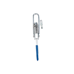 GANCHO PARA PUERTA REBATIBLE CON RESORTE MANGO AZUL