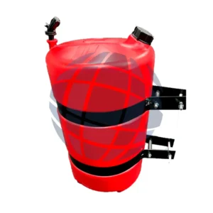 Tanque de Agua 25Lt. con Abrazaderas Rojo Hd Brasil - Imagen 1